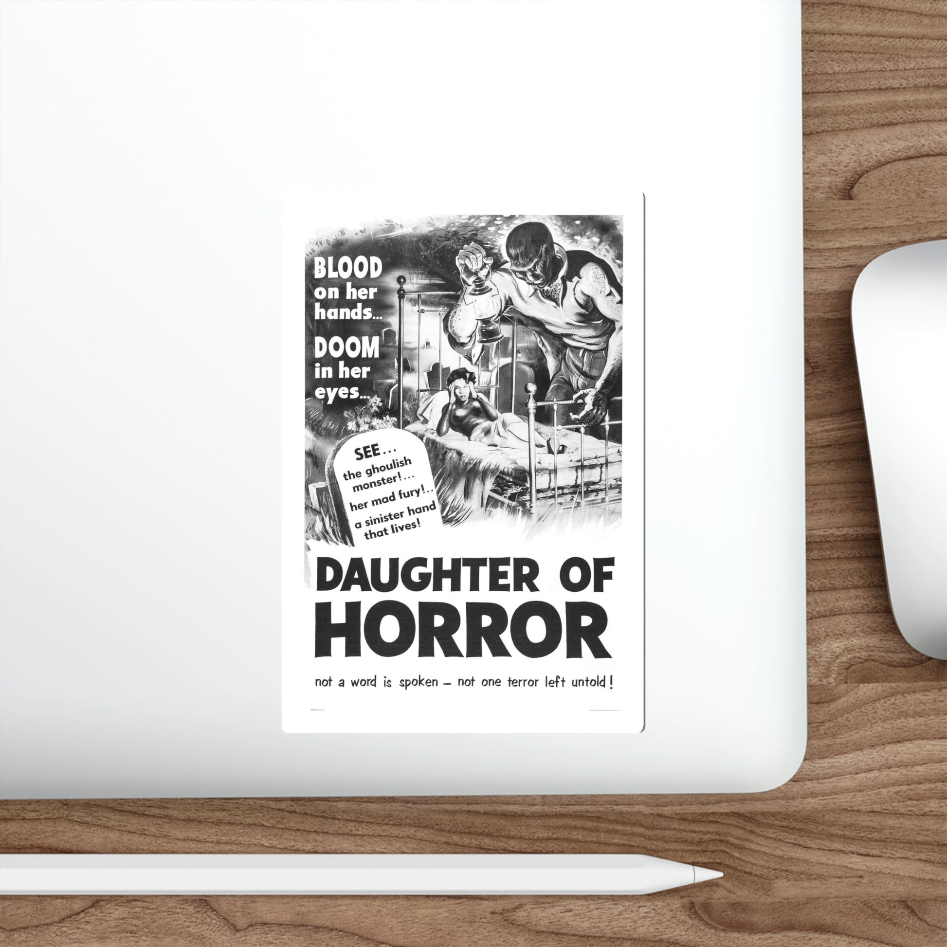 DAUGHTER OF HORROR (DEMENTIA) 1955 Movie Poster STICKER Vinyl Die-Cut Decal-The Sticker Space