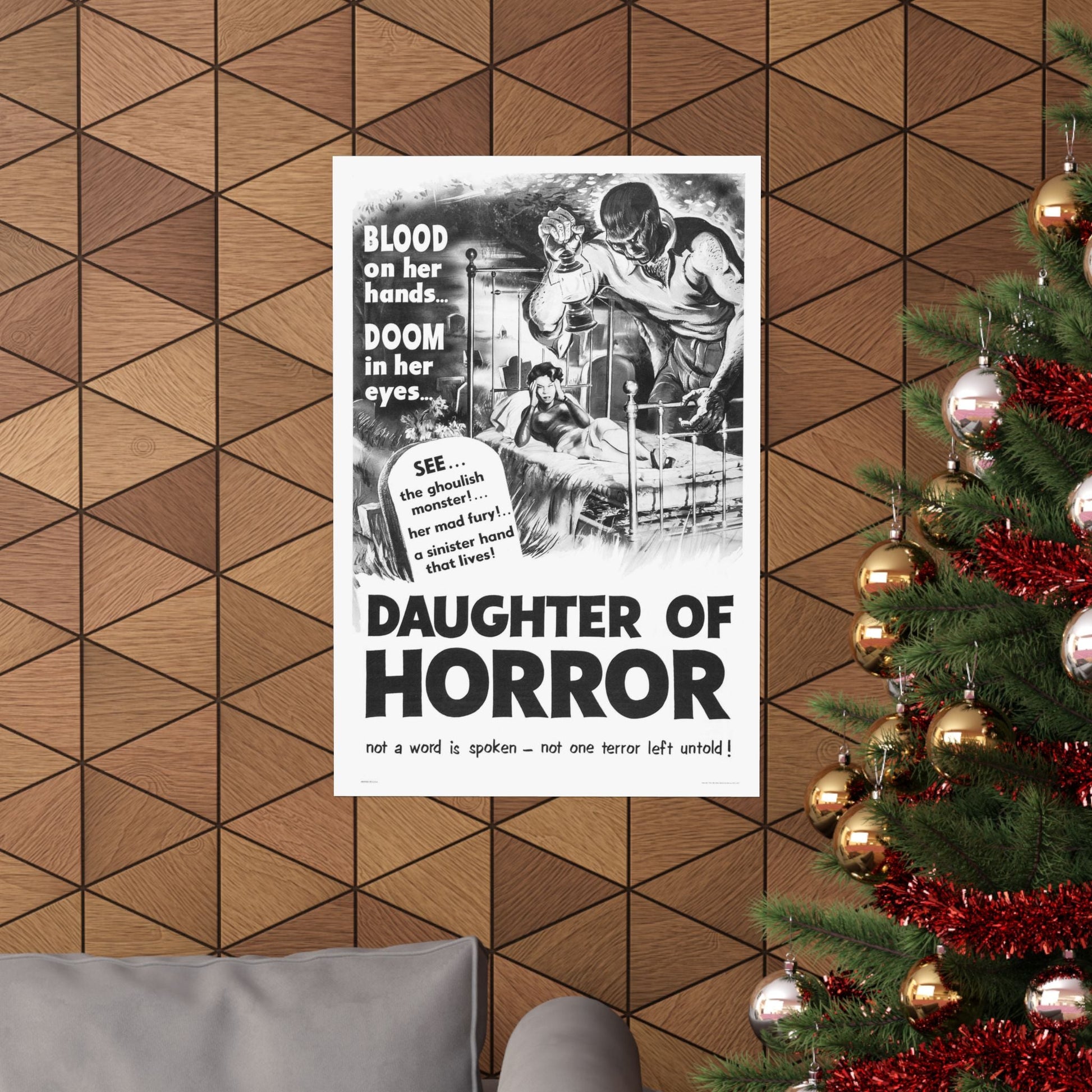 DAUGHTER OF HORROR (DEMENTIA) 1955 - Paper Movie Poster-The Sticker Space