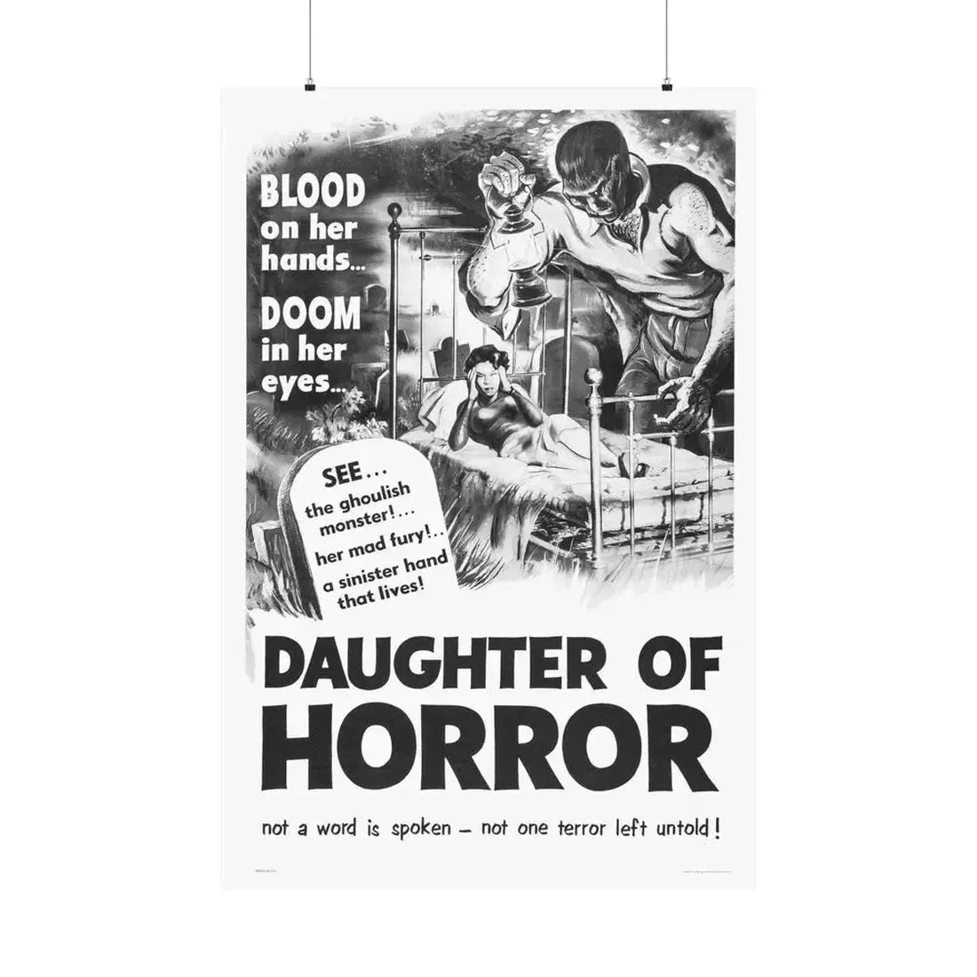 DAUGHTER OF HORROR (DEMENTIA) 1955 - Paper Movie Poster 36" x 54" Matte - The Sticker Space