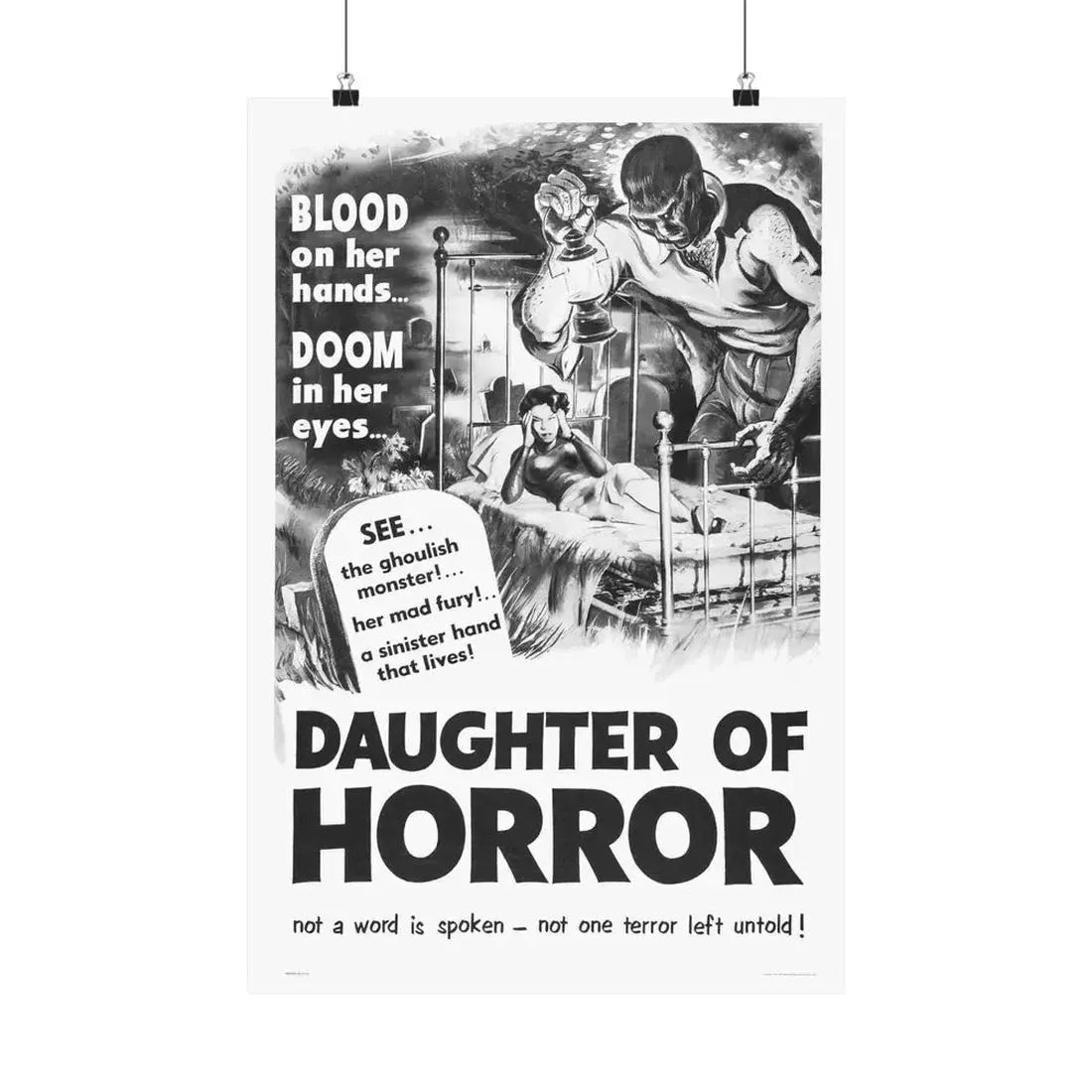 DAUGHTER OF HORROR (DEMENTIA) 1955 - Paper Movie Poster - The Sticker Space