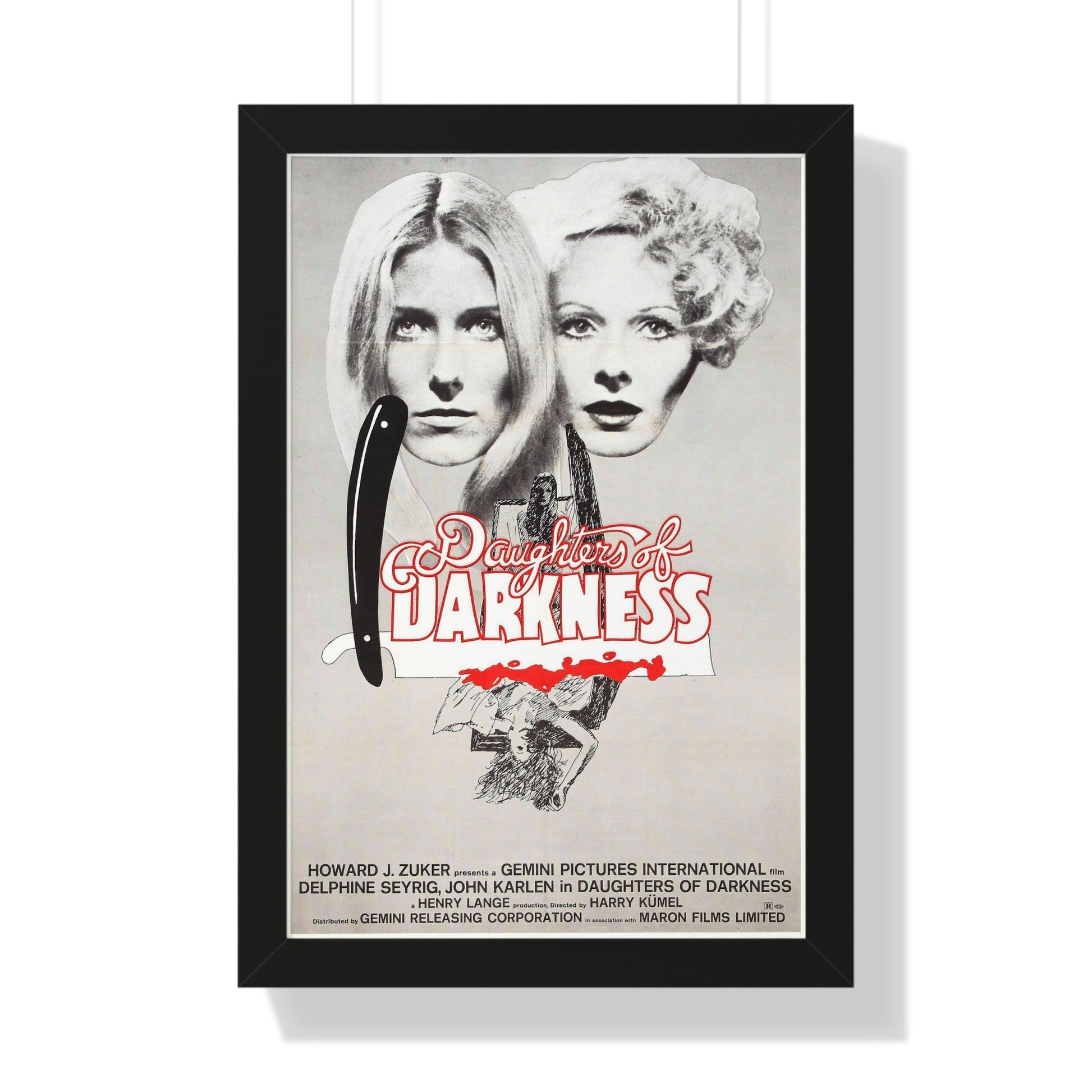 DAUGHTERS OF DARKNESS 1971 - Framed Movie Poster-16″ x 24″-The Sticker Space