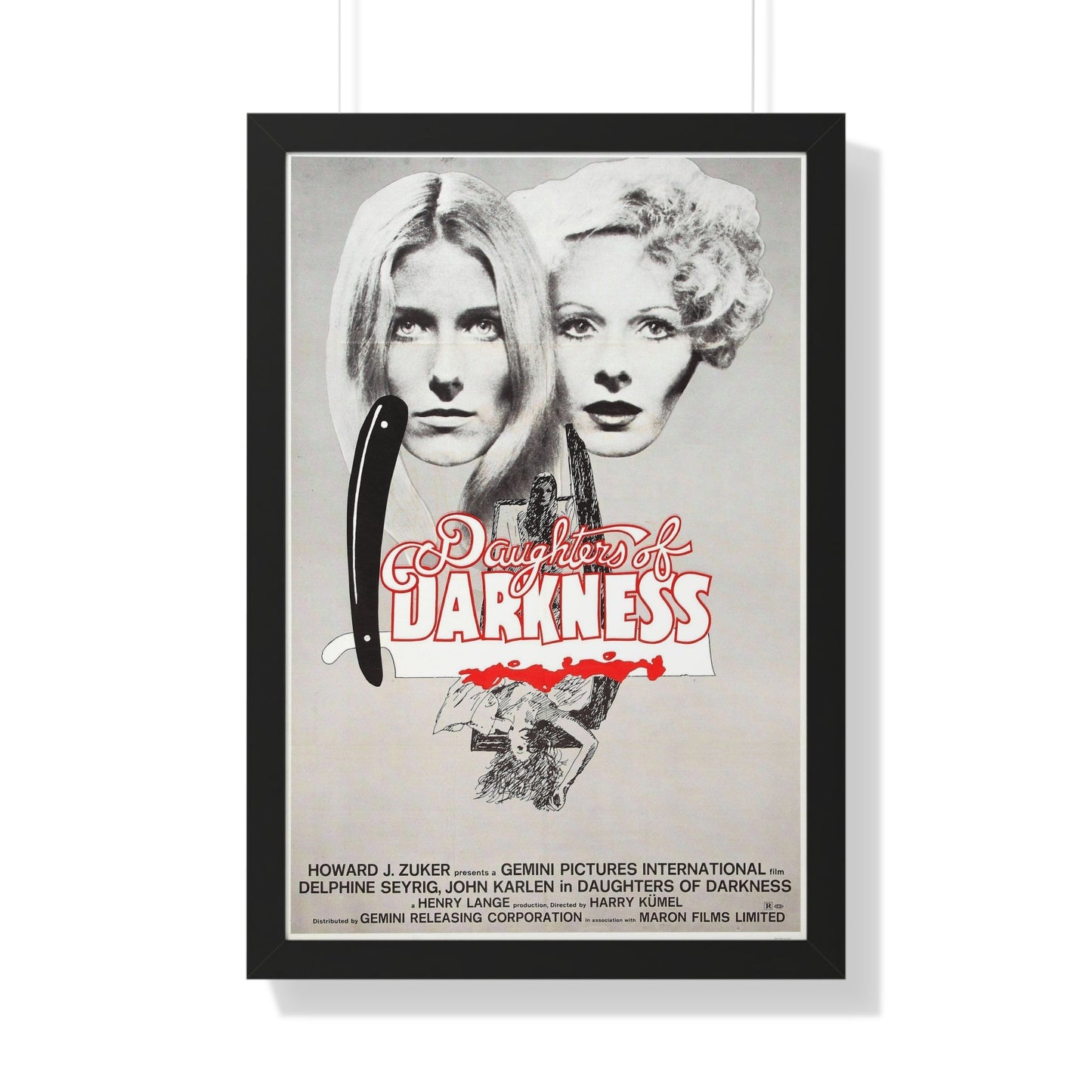 DAUGHTERS OF DARKNESS 1971 - Framed Movie Poster-20" x 30"-The Sticker Space