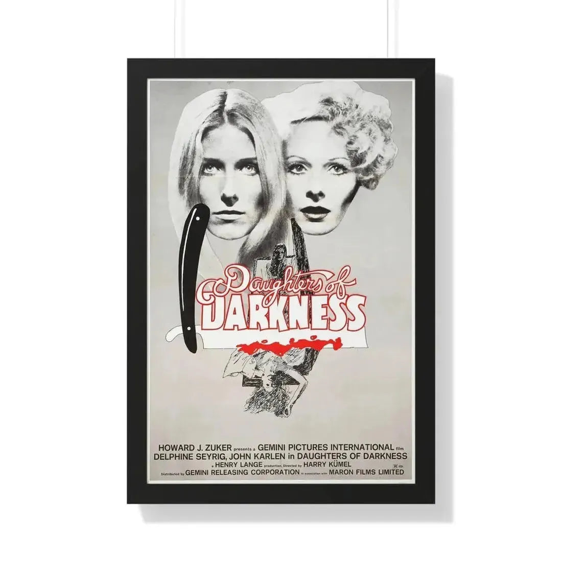 DAUGHTERS OF DARKNESS 1971 - Framed Movie Poster - The Sticker Space