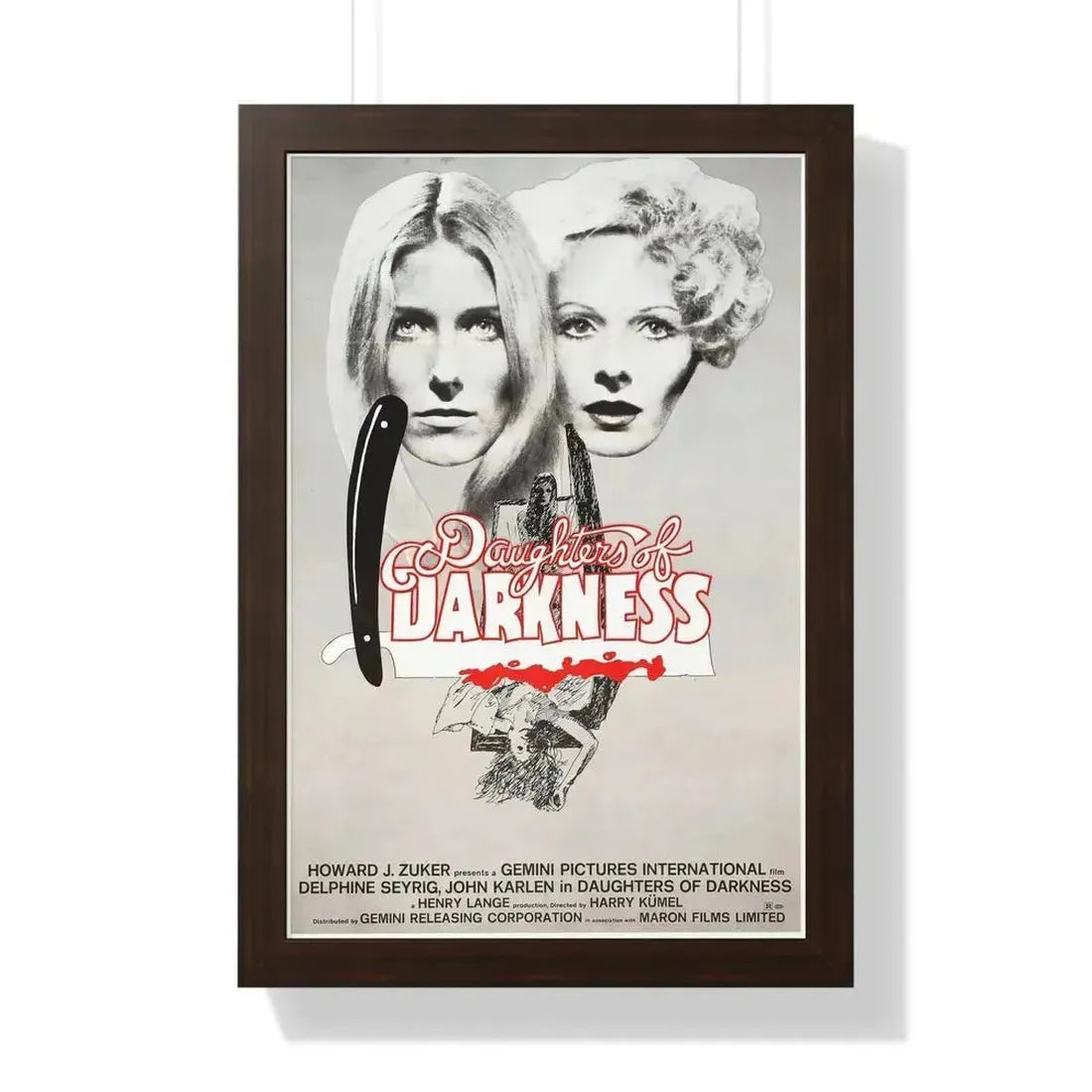 DAUGHTERS OF DARKNESS 1971 - Framed Movie Poster - The Sticker Space