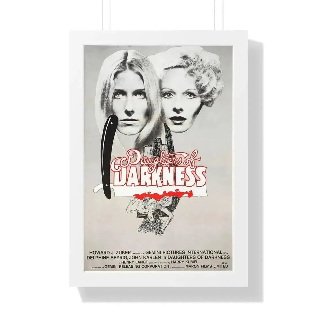 DAUGHTERS OF DARKNESS 1971 - Framed Movie Poster - The Sticker Space