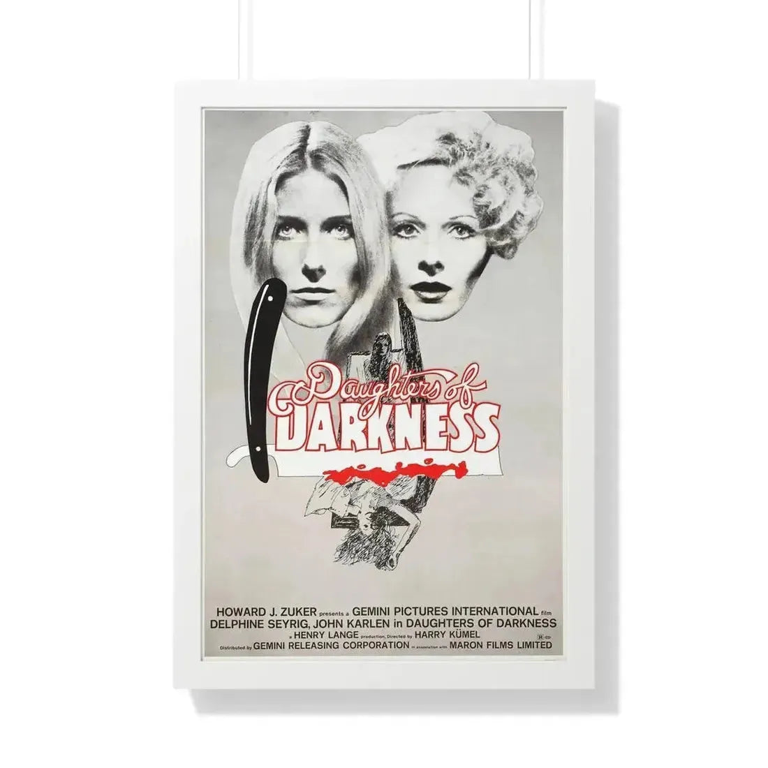 DAUGHTERS OF DARKNESS 1971 - Framed Movie Poster - The Sticker Space