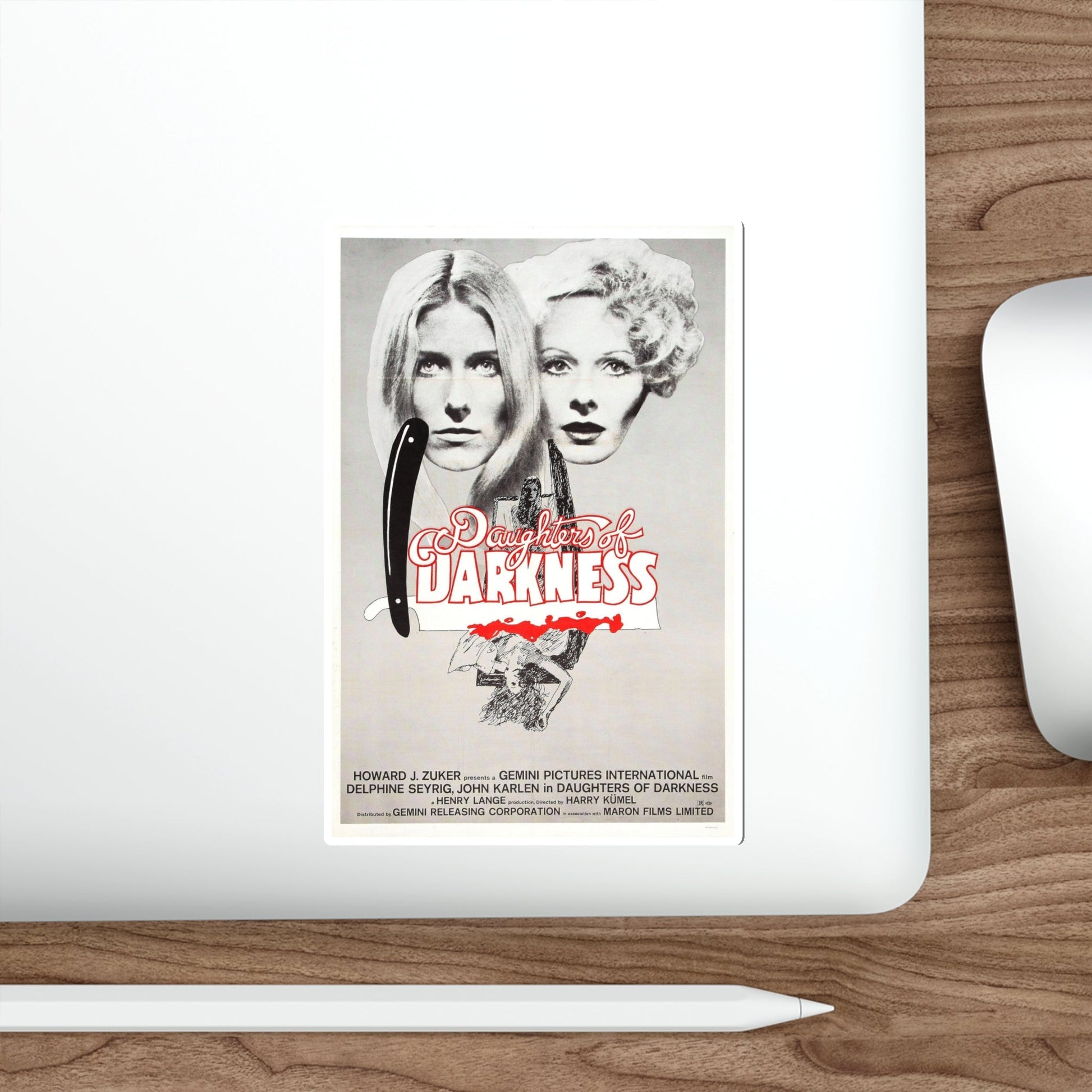 DAUGHTERS OF DARKNESS 1971 Movie Poster STICKER Vinyl Die-Cut Decal-The Sticker Space