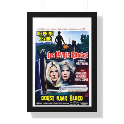 DAUGHTERS OF DARKNESS (BELGIAN) 1971 - Framed Movie Poster-16″ x 24″-The Sticker Space