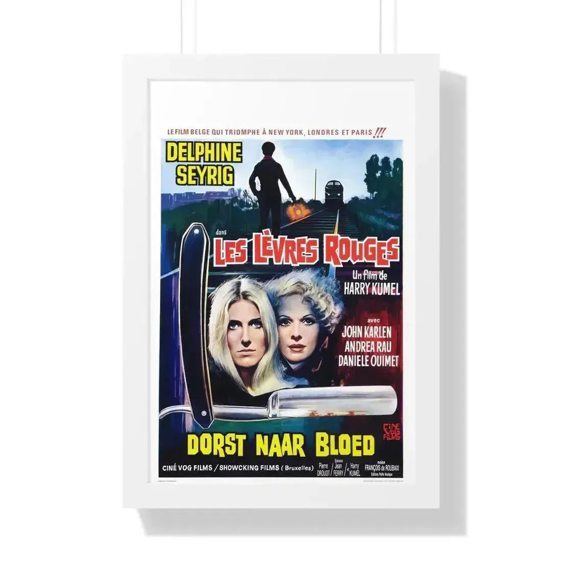 DAUGHTERS OF DARKNESS (BELGIAN) 1971 - Framed Movie Poster 16″ x 24″ White - The Sticker Space