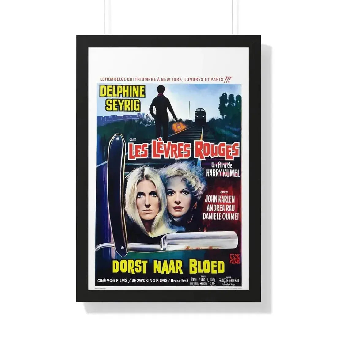 DAUGHTERS OF DARKNESS (BELGIAN) 1971 - Framed Movie Poster 20" x 30" Black - The Sticker Space