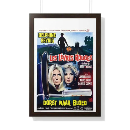 DAUGHTERS OF DARKNESS (BELGIAN) 1971 - Framed Movie Poster 20" x 30" Walnut - The Sticker Space