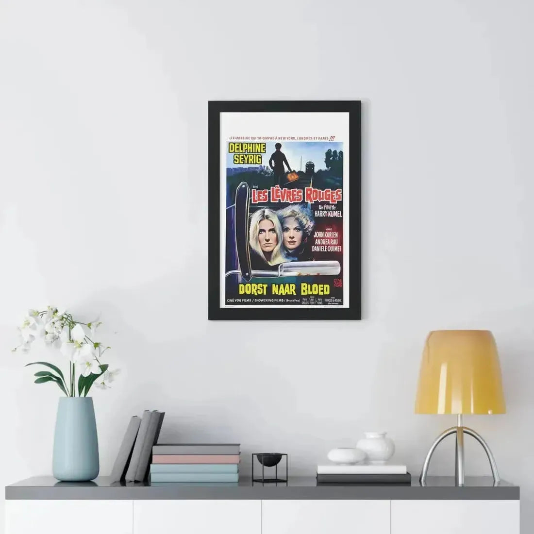 DAUGHTERS OF DARKNESS (BELGIAN) 1971 - Framed Movie Poster - The Sticker Space