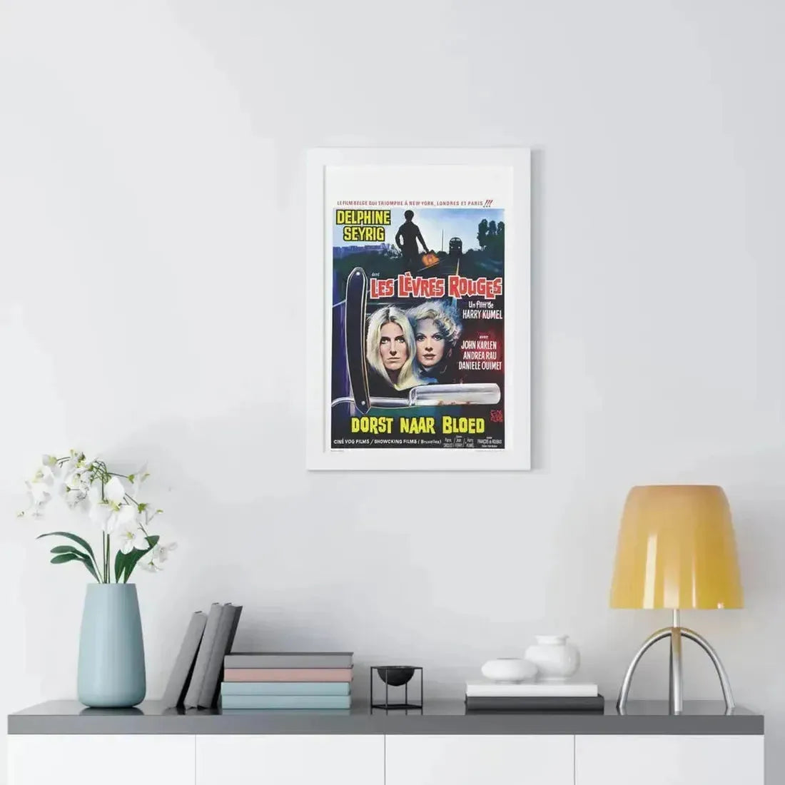 DAUGHTERS OF DARKNESS (BELGIAN) 1971 - Framed Movie Poster - The Sticker Space