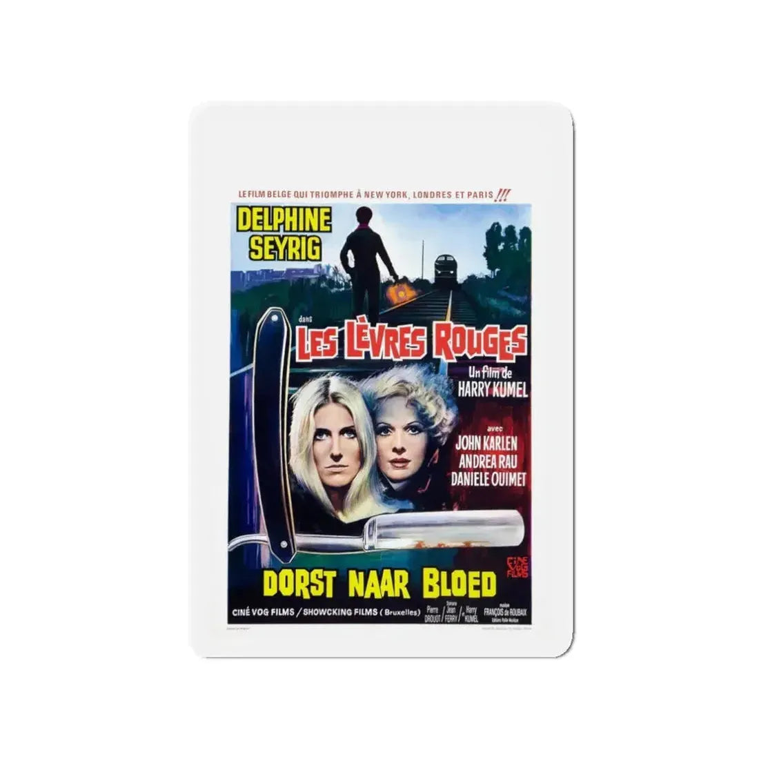 DAUGHTERS OF DARKNESS (BELGIAN) 1971 Movie Poster - Refrigerator Magnet 3 Inch - The Sticker Space