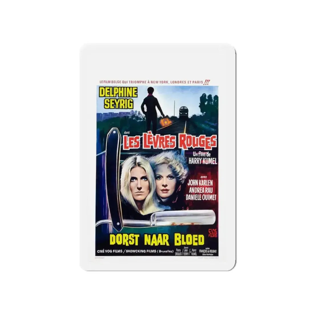 DAUGHTERS OF DARKNESS (BELGIAN) 1971 Movie Poster - Refrigerator Magnet 4 Inch - The Sticker Space