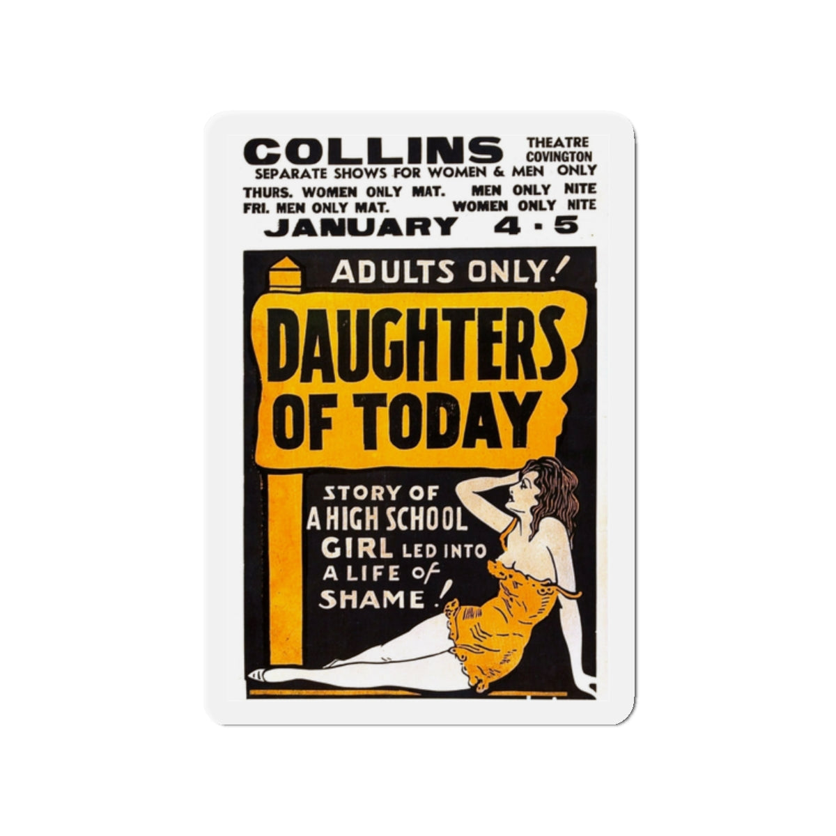 DAUGHTERS OF TODAY 1928 Movie Poster - Die-Cut Magnet-2" x 2"-The Sticker Space