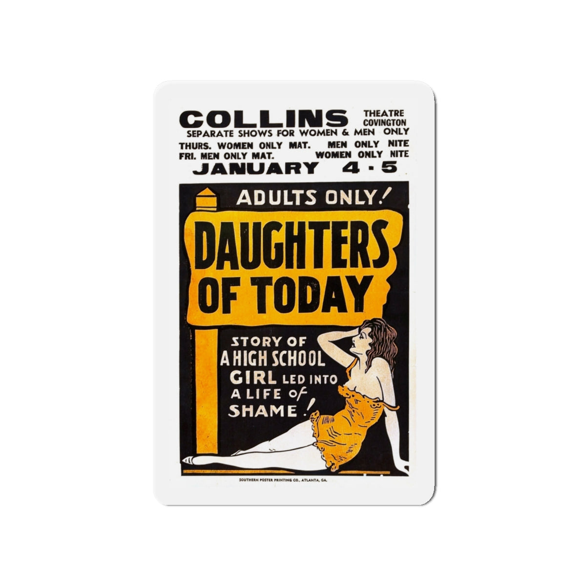 DAUGHTERS OF TODAY 1928 Movie Poster - Die-Cut Magnet-4" x 4"-The Sticker Space