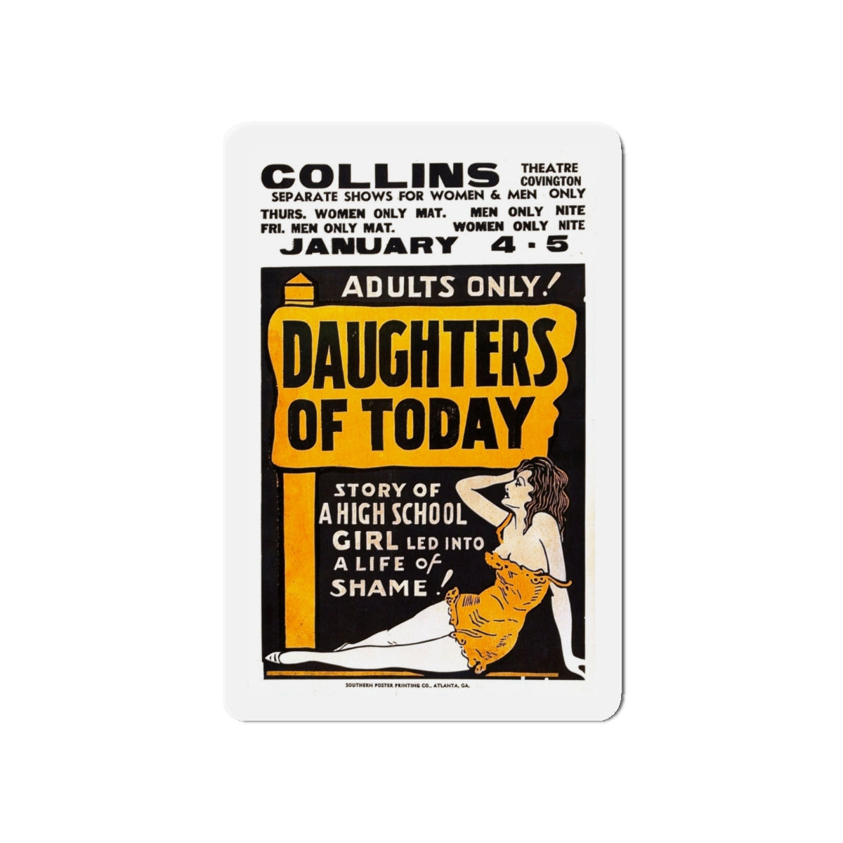 DAUGHTERS OF TODAY 1928 Movie Poster - Die-Cut Magnet-5" x 5"-The Sticker Space