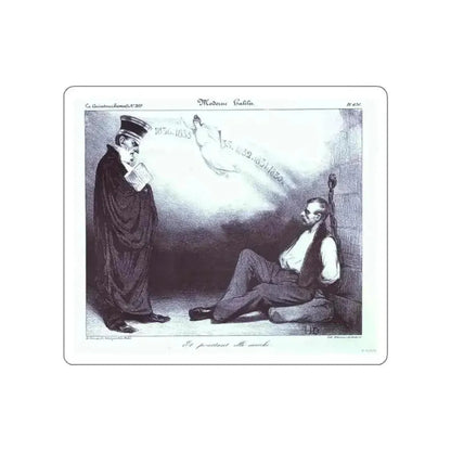 DAUMIER, Honore - 21 (Artwork) STICKER Vinyl Die-Cut Decal - The Sticker Space