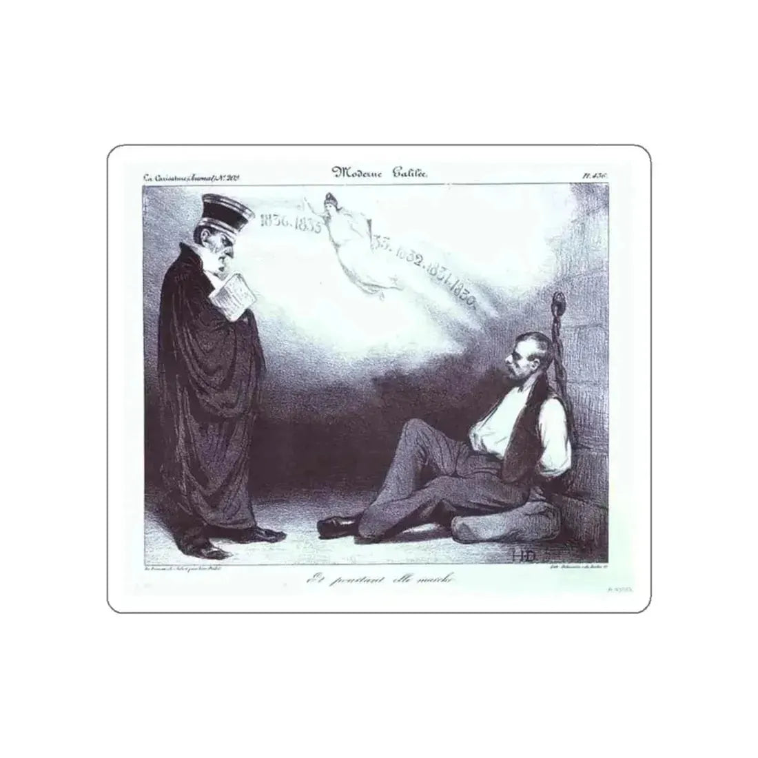 DAUMIER, Honore - 21 (Artwork) STICKER Vinyl Die-Cut Decal White Die-Cut 4 Inch - The Sticker Space