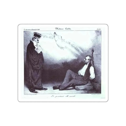 DAUMIER, Honore - 21 (Artwork) STICKER Vinyl Die-Cut Decal White Die-Cut 5 Inch - The Sticker Space