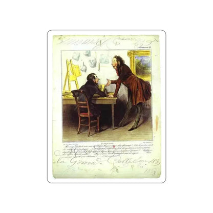 DAUMIER, Honore - 24 (Artwork) STICKER Vinyl Die-Cut Decal White Die-Cut 3 Inch - The Sticker Space