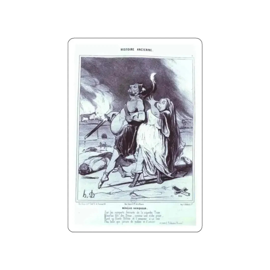 DAUMIER, Honore - 25 (Artwork) STICKER Vinyl Die-Cut Decal - The Sticker Space