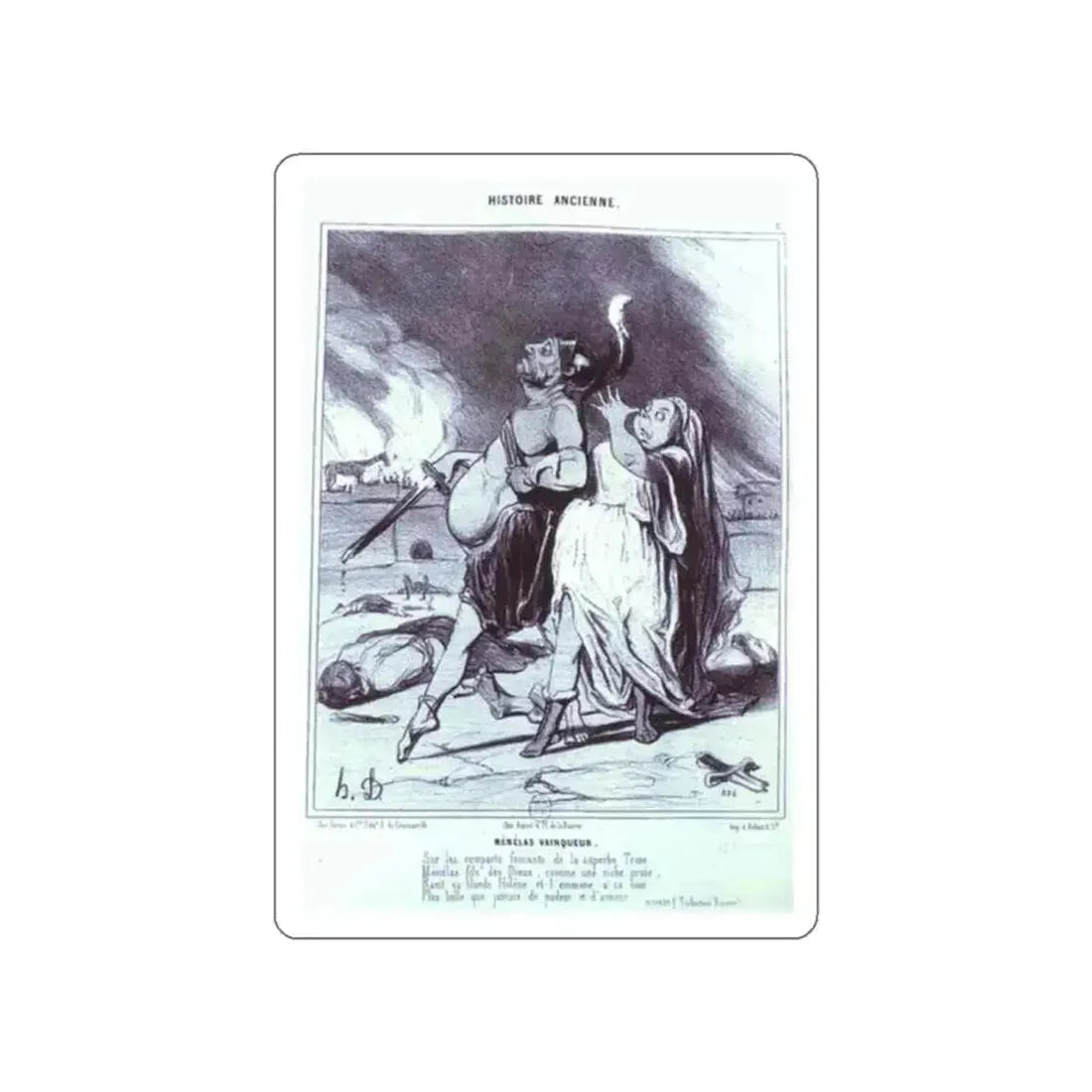 DAUMIER, Honore - 25 (Artwork) STICKER Vinyl Die-Cut Decal White Die-Cut 2 Inch - The Sticker Space