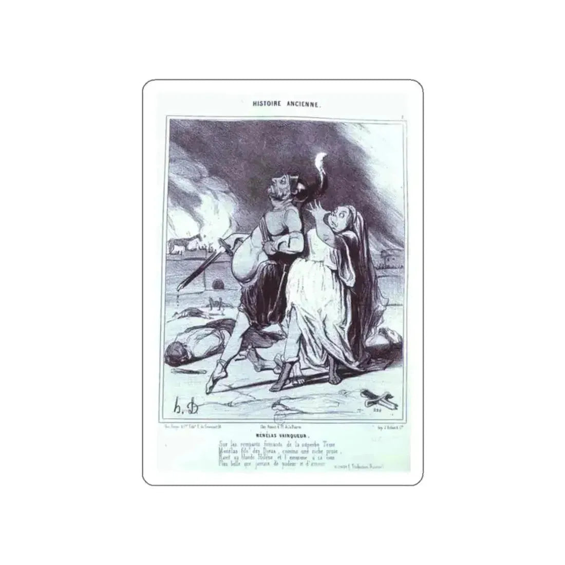 DAUMIER, Honore - 25 (Artwork) STICKER Vinyl Die-Cut Decal White Die-Cut 3 Inch - The Sticker Space