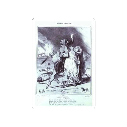 DAUMIER, Honore - 25 (Artwork) STICKER Vinyl Die-Cut Decal White Die-Cut 3 Inch - The Sticker Space