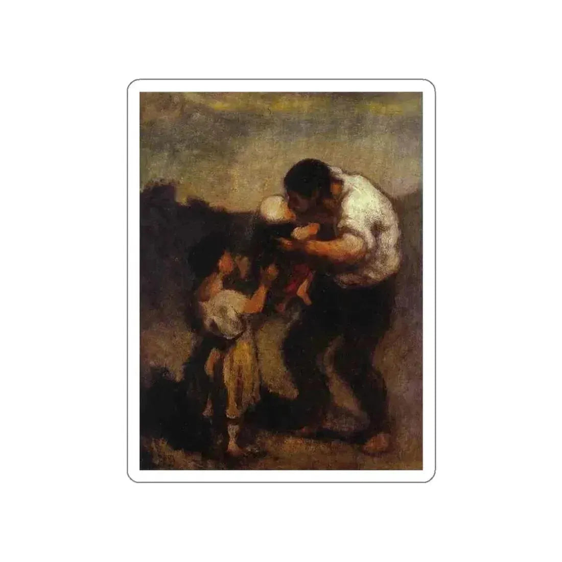 DAUMIER, Honore - 35 (Artwork) STICKER Vinyl Die-Cut Decal White Die-Cut 3 Inch - The Sticker Space