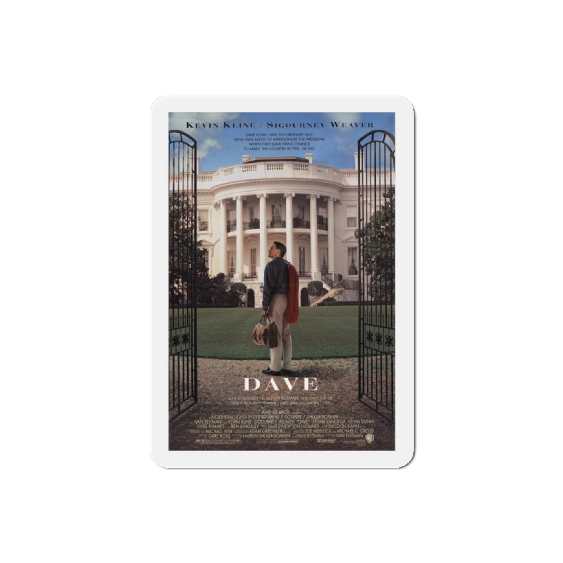 Dave 1993 Movie Poster Die-Cut Magnet-2" x 2"-The Sticker Space