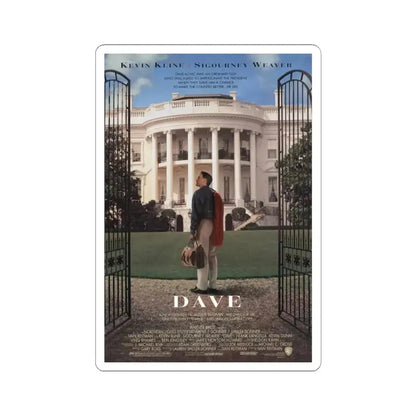Dave 1993 Movie Poster - STICKER Vinyl Kiss-Cut Decal 3 Inch White - The Sticker Space