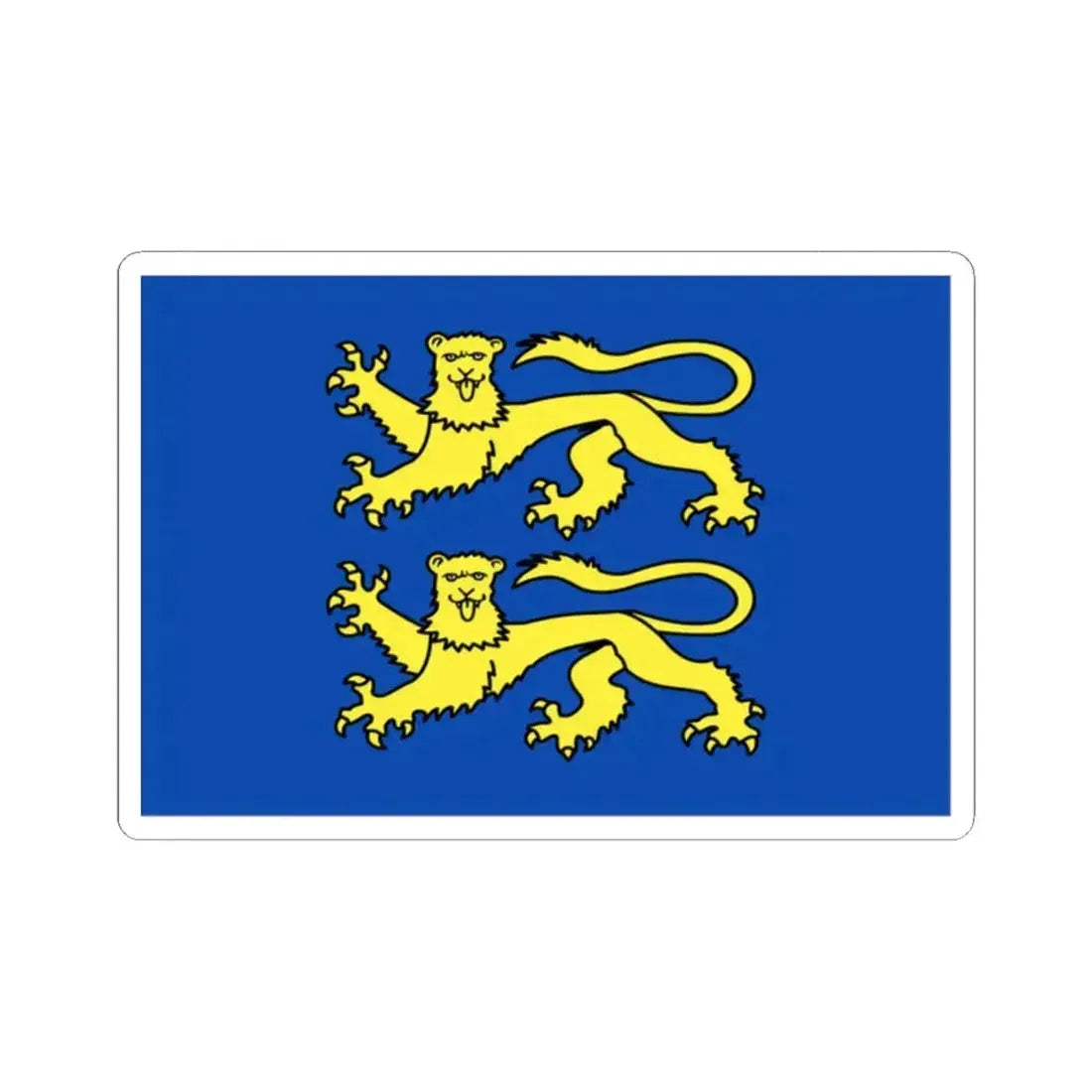 Daverdisse vlag (Belgium) STICKER Vinyl Kiss-Cut Decal 2 Inch White - The Sticker Space