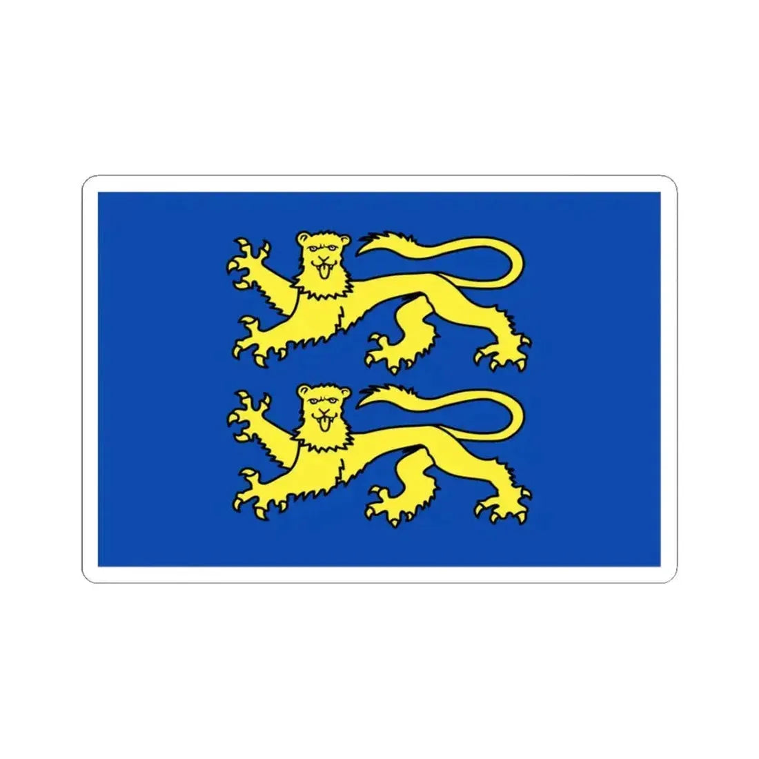 Daverdisse vlag (Belgium) STICKER Vinyl Kiss-Cut Decal 3 Inch White - The Sticker Space