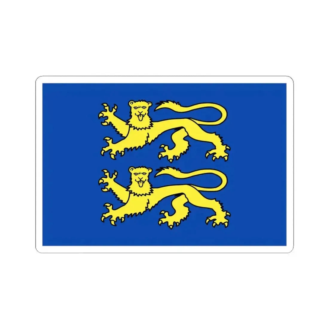 Daverdisse vlag (Belgium) STICKER Vinyl Kiss-Cut Decal 4 Inch White - The Sticker Space