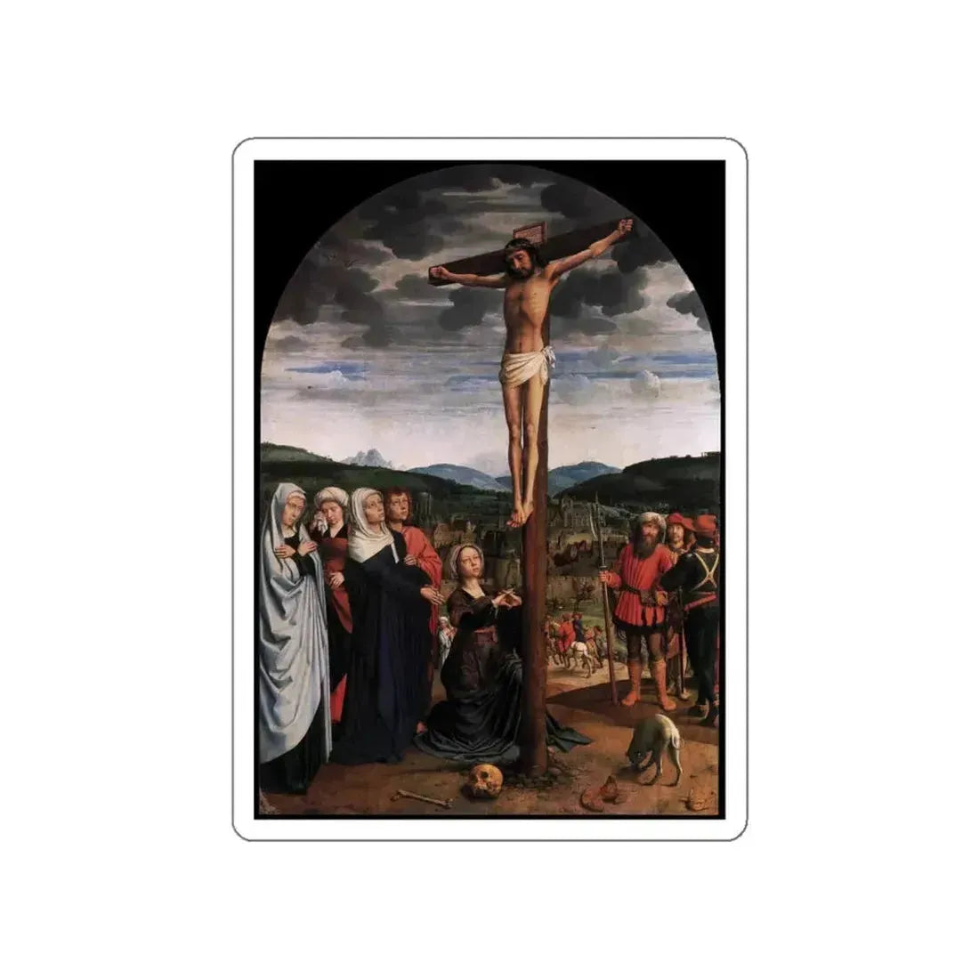 DAVID, Gerard - Crucifixion (Artwork) STICKER Vinyl Die-Cut Decal White Die-Cut 5 Inch - The Sticker Space