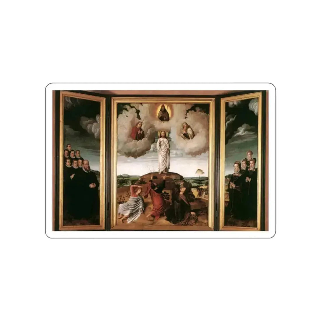 DAVID, Gerard - The Transfiguration of Christ (Artwork) STICKER Vinyl Die-Cut Decal White Die-Cut 2 Inch - The Sticker Space