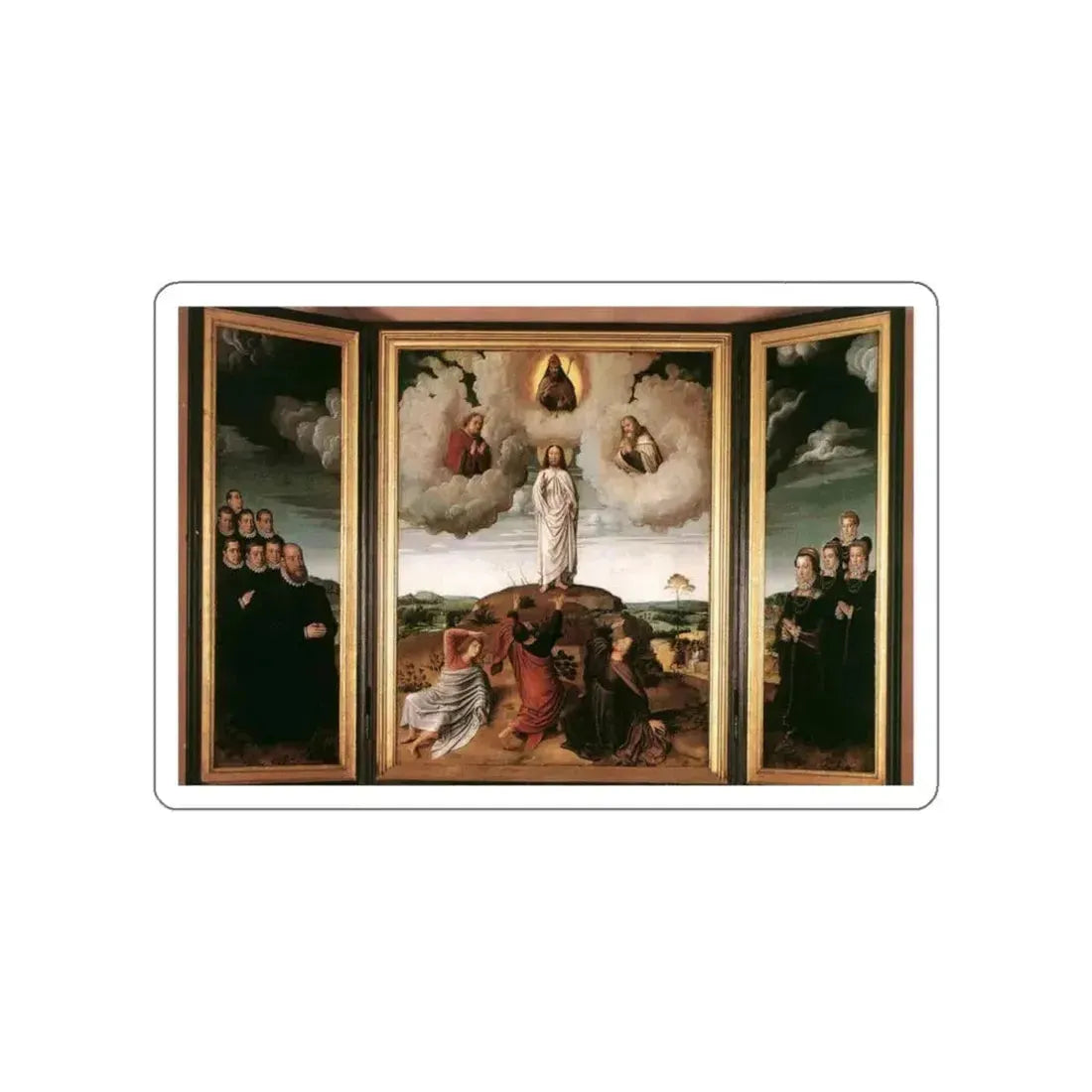 DAVID, Gerard - The Transfiguration of Christ (Artwork) STICKER Vinyl Die-Cut Decal White Die-Cut 3 Inch - The Sticker Space