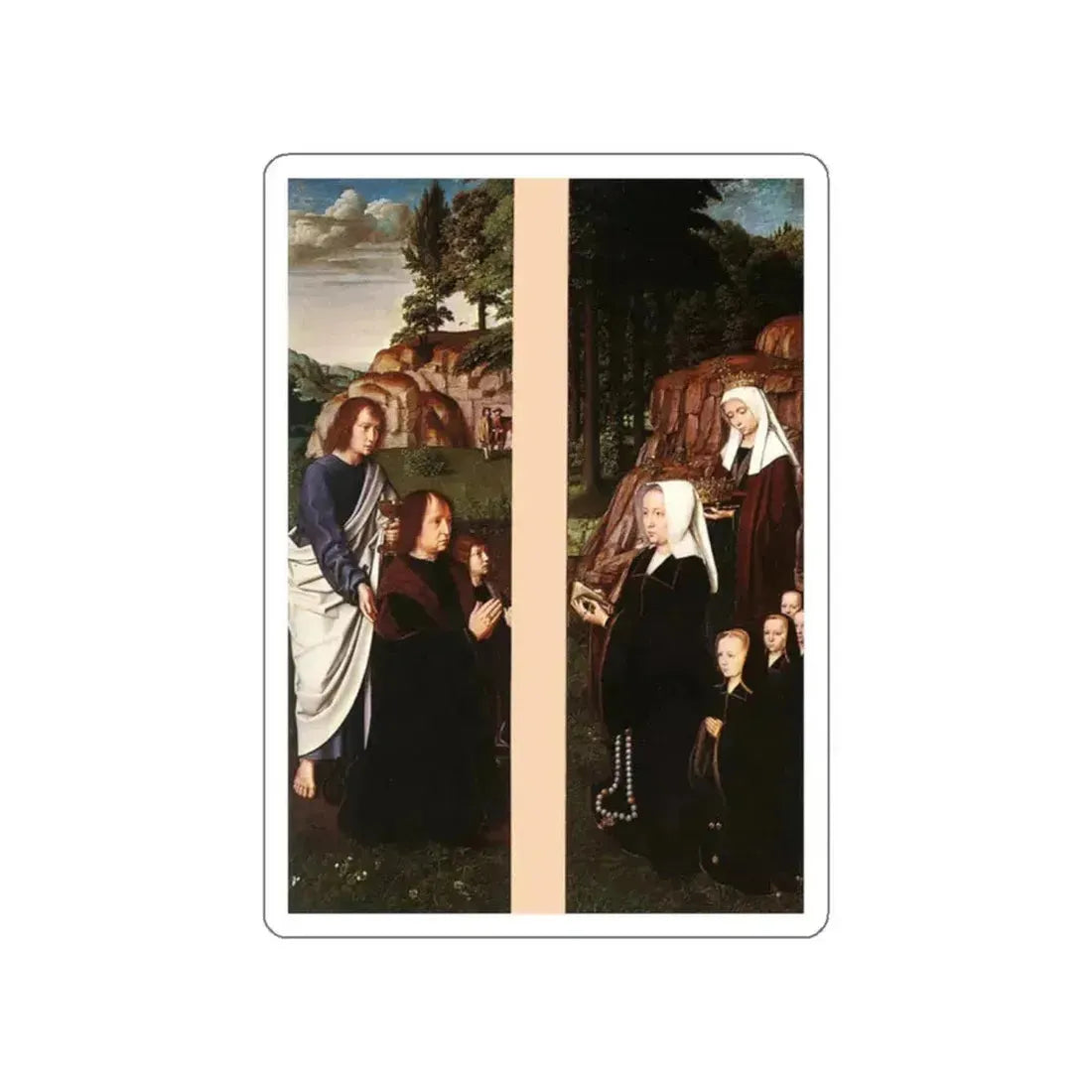 DAVID, Gerard - trompes1 (Artwork) STICKER Vinyl Die-Cut Decal White Die-Cut 2 Inch - The Sticker Space