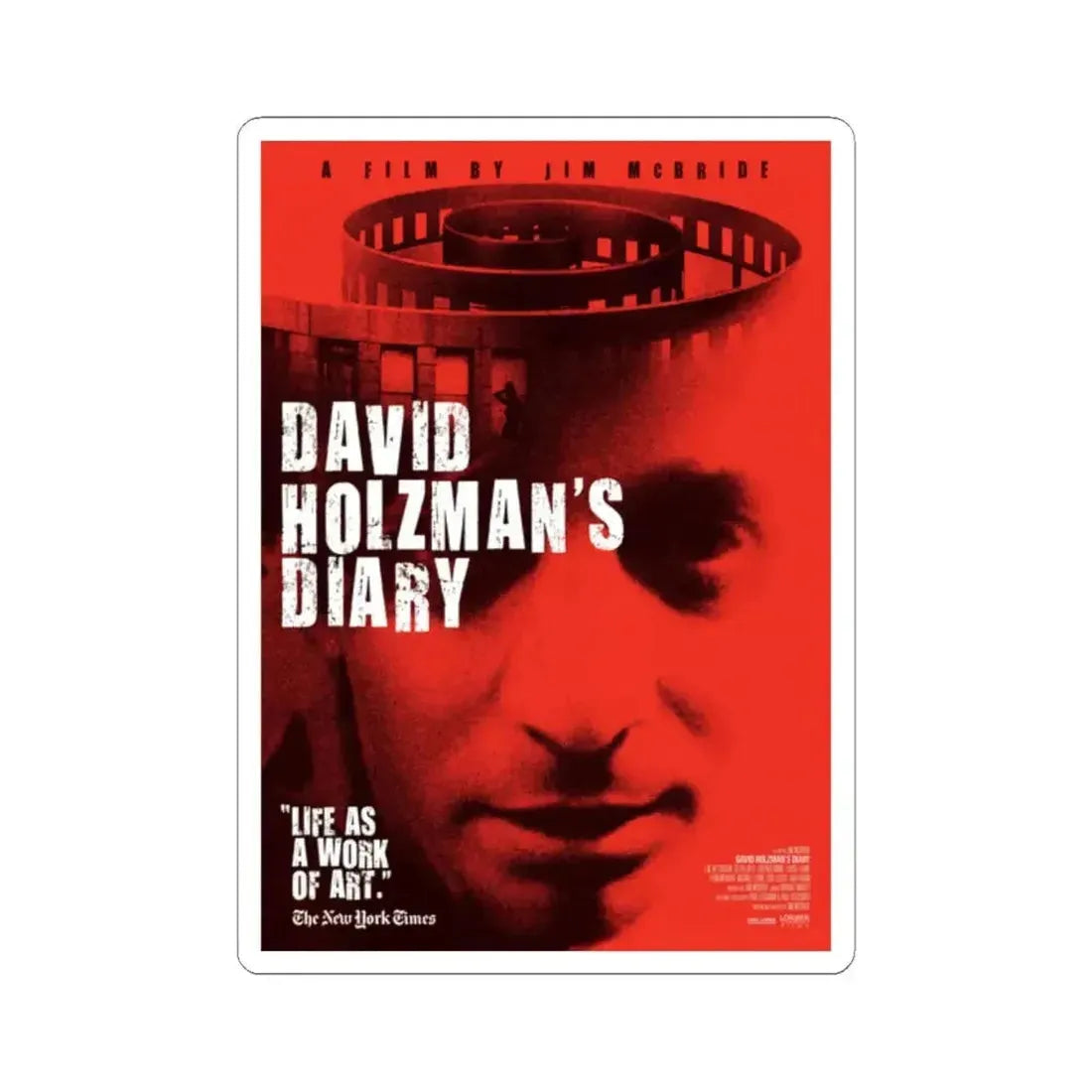 David Holzman's Diary 1975 Movie Poster - STICKER Vinyl Kiss-Cut Decal 2 Inch White - The Sticker Space
