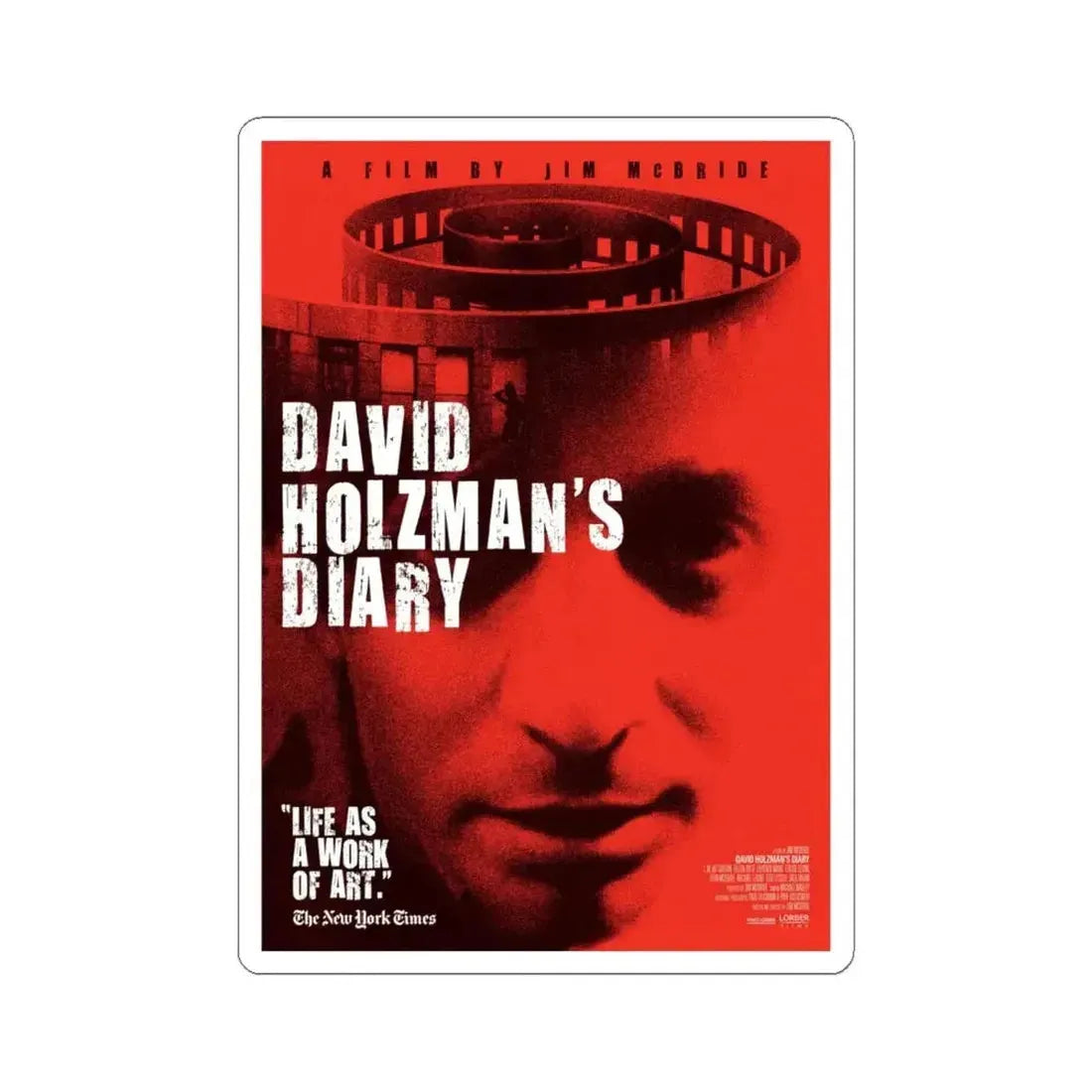 David Holzman's Diary 1975 Movie Poster - STICKER Vinyl Kiss-Cut Decal 6 Inch White - The Sticker Space