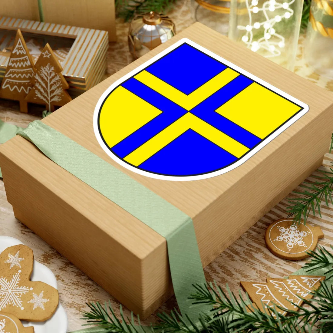 Davos wappen (Switzerland) (Coat of Arms) STICKER Vinyl Kiss-Cut Decal - The Sticker Space