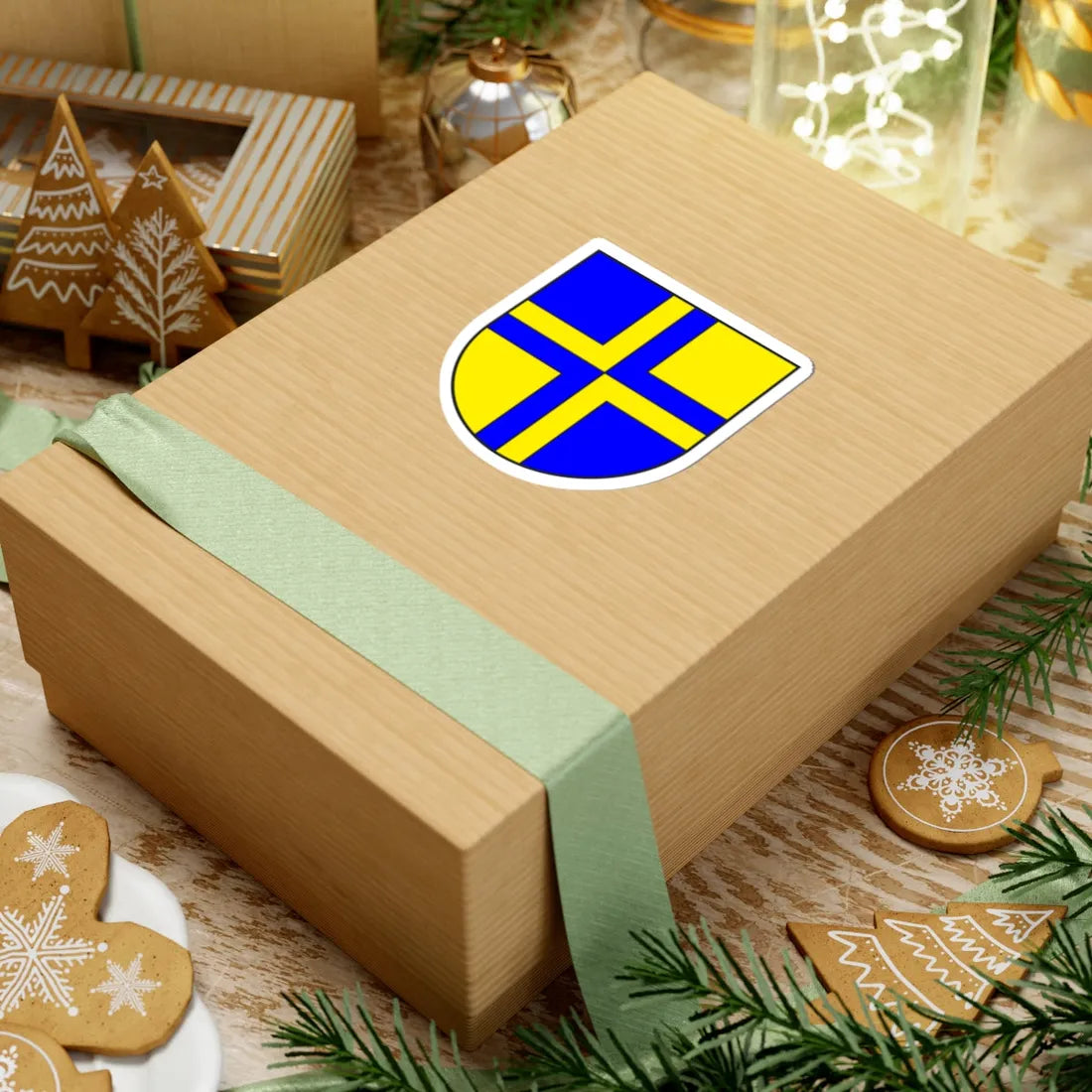 Davos wappen (Switzerland) (Coat of Arms) STICKER Vinyl Kiss-Cut Decal - The Sticker Space