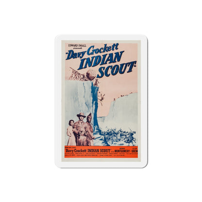 Davy Crockett Indian Scout 1950 Movie Poster Die-Cut Magnet-2 Inch-The Sticker Space