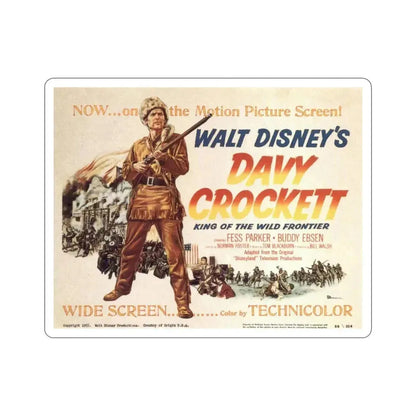 Davy Crockett King of the Wild Frontier 1955 Movie Poster STICKER Vinyl Die-Cut Decal 5 Inch - The Sticker Space