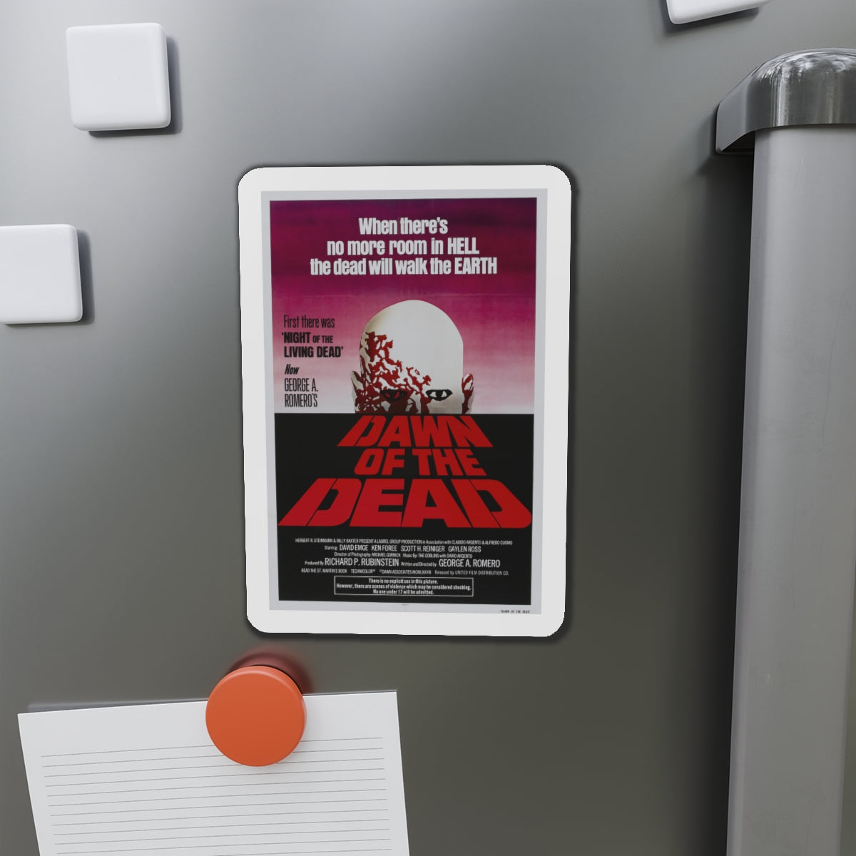 DAWN OF THE DEAD 1978 Movie Poster - Die-Cut Magnet-The Sticker Space