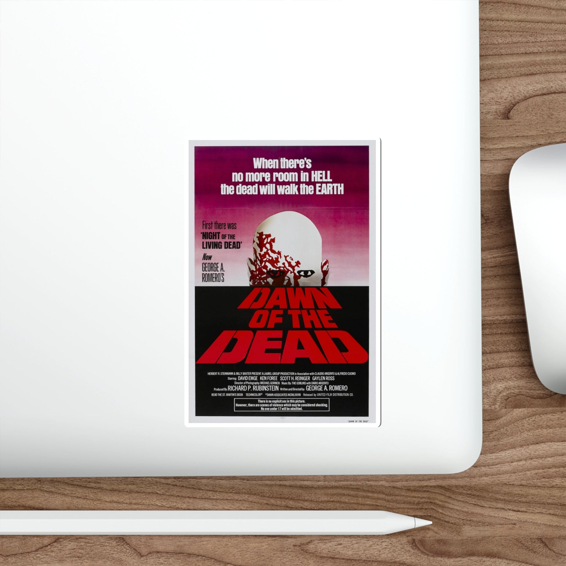 DAWN OF THE DEAD 1978 Movie Poster STICKER Vinyl Die-Cut Decal – The  Sticker Space