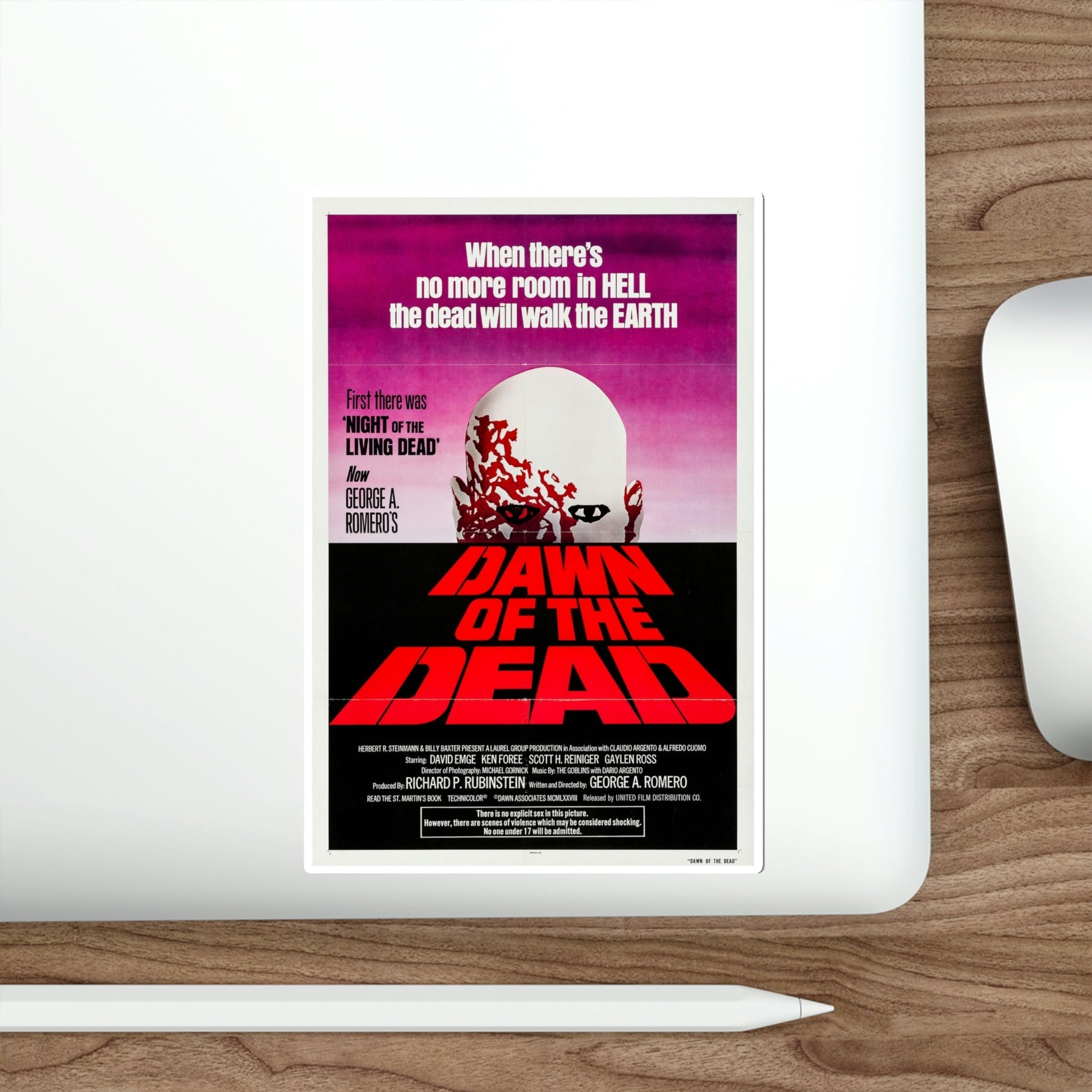 Dawn of the Dead 1979 Movie Poster STICKER Vinyl Die-Cut Decal-The Sticker Space