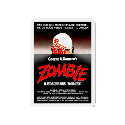 DAWN OF THE DEAD (DANISH) 1978 Movie Poster - Die-Cut Magnet-5" x 5"-The Sticker Space